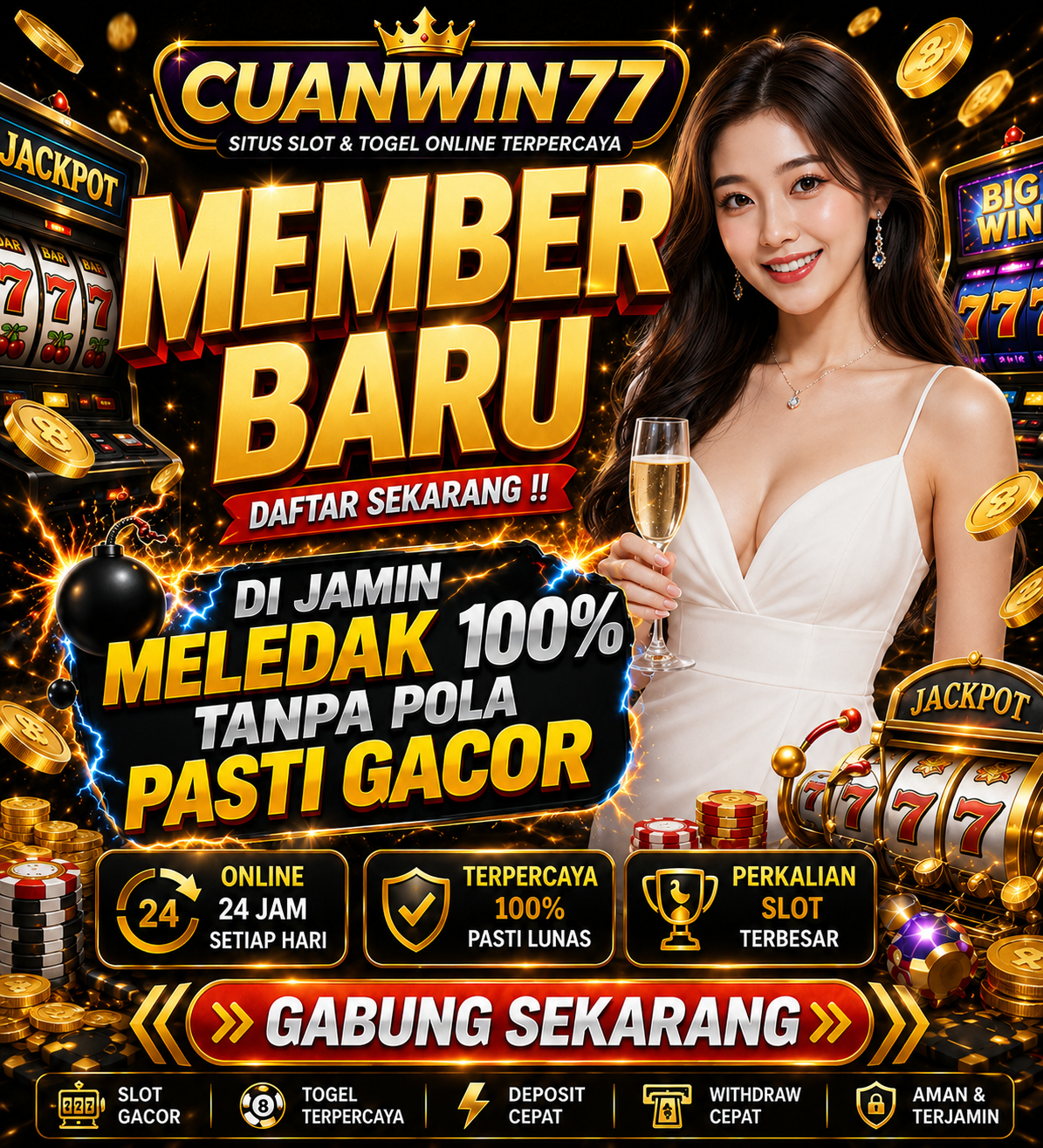 CUANWIN77: Akses Login Slot Gacor Toto 4D Terbaru Hoki Sering Jackpot RTp Tinggi